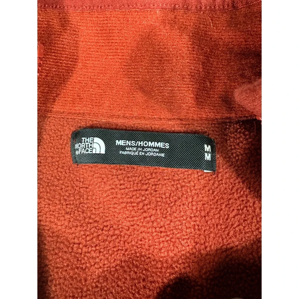 The North Face Mens‎ Full Zip Fleece Jacket Red Heathered Medium